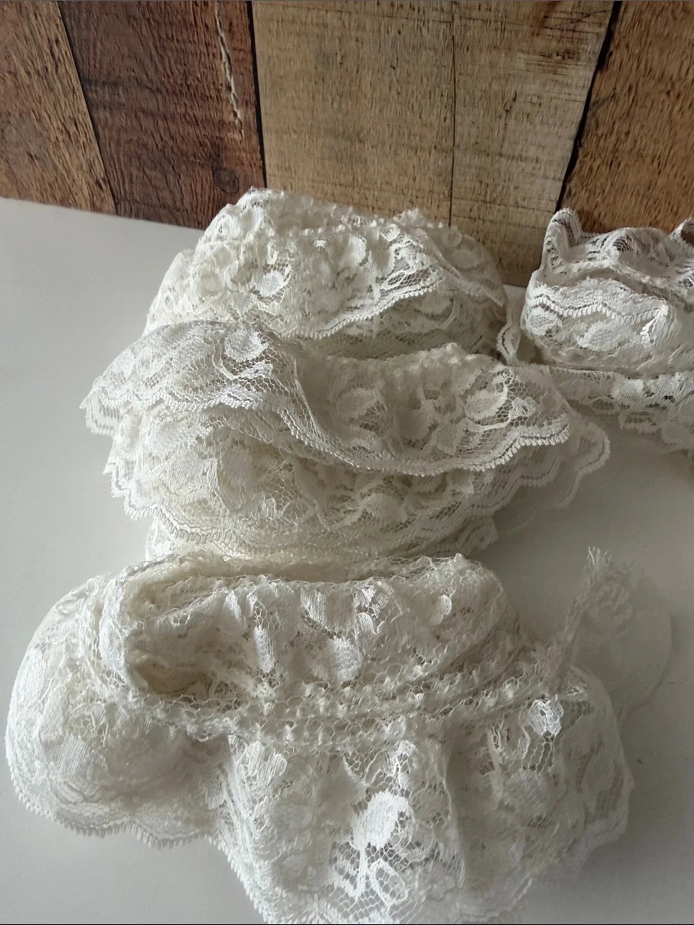 Lace Trim Ribbon Bundle – Pink & White Decorative Lace